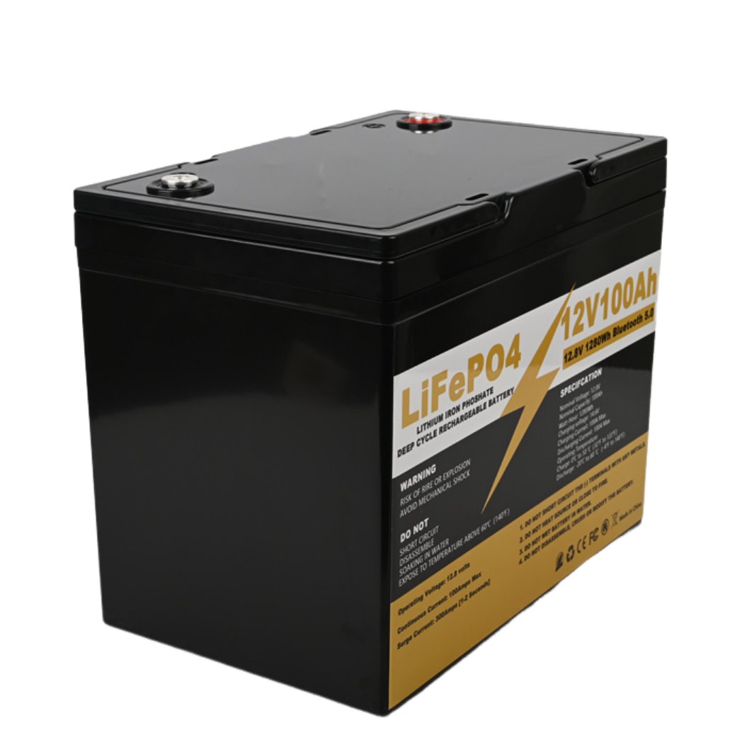 12V 100AH LiFePo4 batterij met Bluetooth BMS 12.8V energie-opslag batterijpack voor boot RV