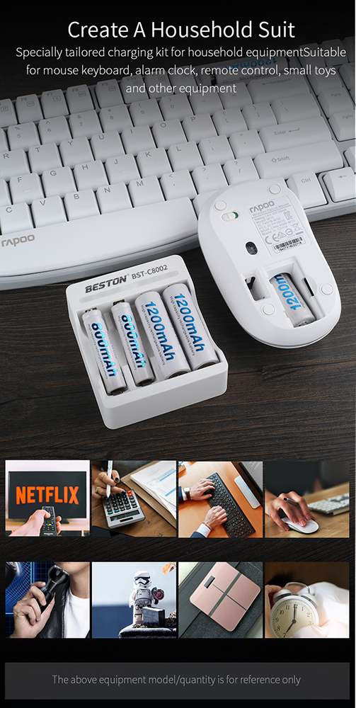 C8002 Rechargeable AA AAA charger BESTON