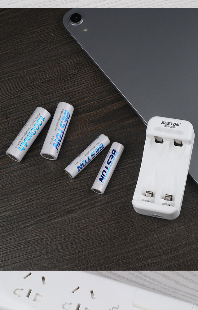 AA AAA Ni-MH 충전용 2 슬롯 지능형 USB 충전기 Beston