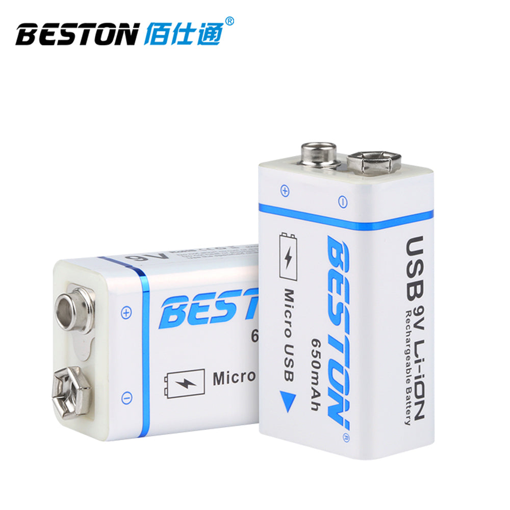 USB 9v 650mAh BESTON High quality Li ion Lithium Rechargeable Battery for Multimeter and Electronic Instrument