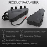 US Stock 48V 20AH Ebike Triangle Waterproof Lithium-ion Battery Pack With Charger Outdoor U004 3-7days delivery