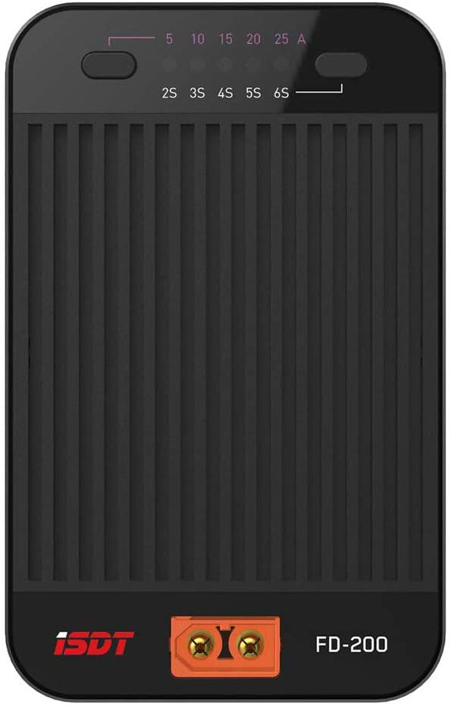 FD-200 ISDT Controlado por App Descarregador e Balanceador de Bateria Lipo 200W/25A 2-8s 7-35V