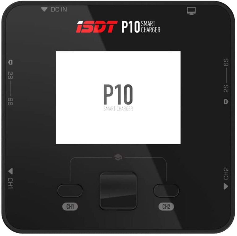 Cargador de equilibrio de batería Lipo P10 400W 16A ISDT DC 250WX2 Dual para modelos RC 1-6S Li-ion Life NiCd NiMH LiHV PB