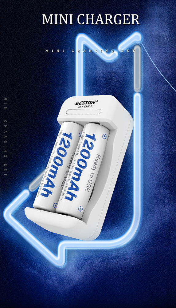 AA AAA Ni-MH 충전용 2 슬롯 지능형 USB 충전기 Beston