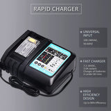 18V Battery Charger Replacement for Makita Charger DC18RC DC18RD DC18RA DC18SF Compatible with all Makita 14.4V-18V LXT Lithium Ion Batteries