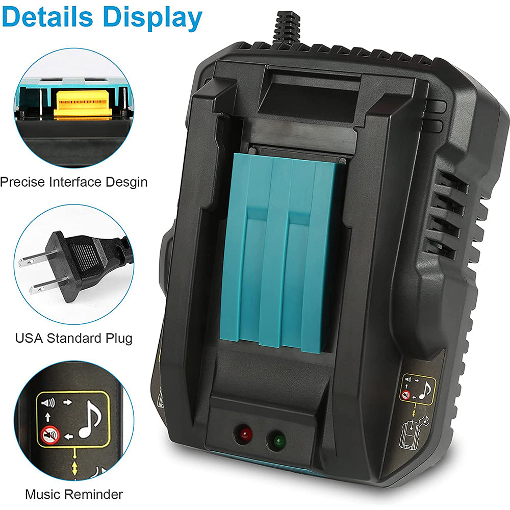 マキタ 14.4V-18V リチウムイオンバッテリー用 DC18RC 交換用バッテリー充電器（BL1815、BL1830、BL1840、BL1850 バッテリー充電器に互換性あり）