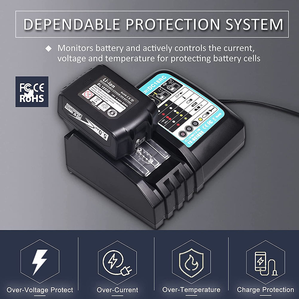 Chargeur rapide 14.4V à 18V - DC18RD - MAKITA - 196933-6 : , vente en li Chargeur rapide 14.4V à 18V - DC18RD - MAKITA - 196933-6 : , vente en li