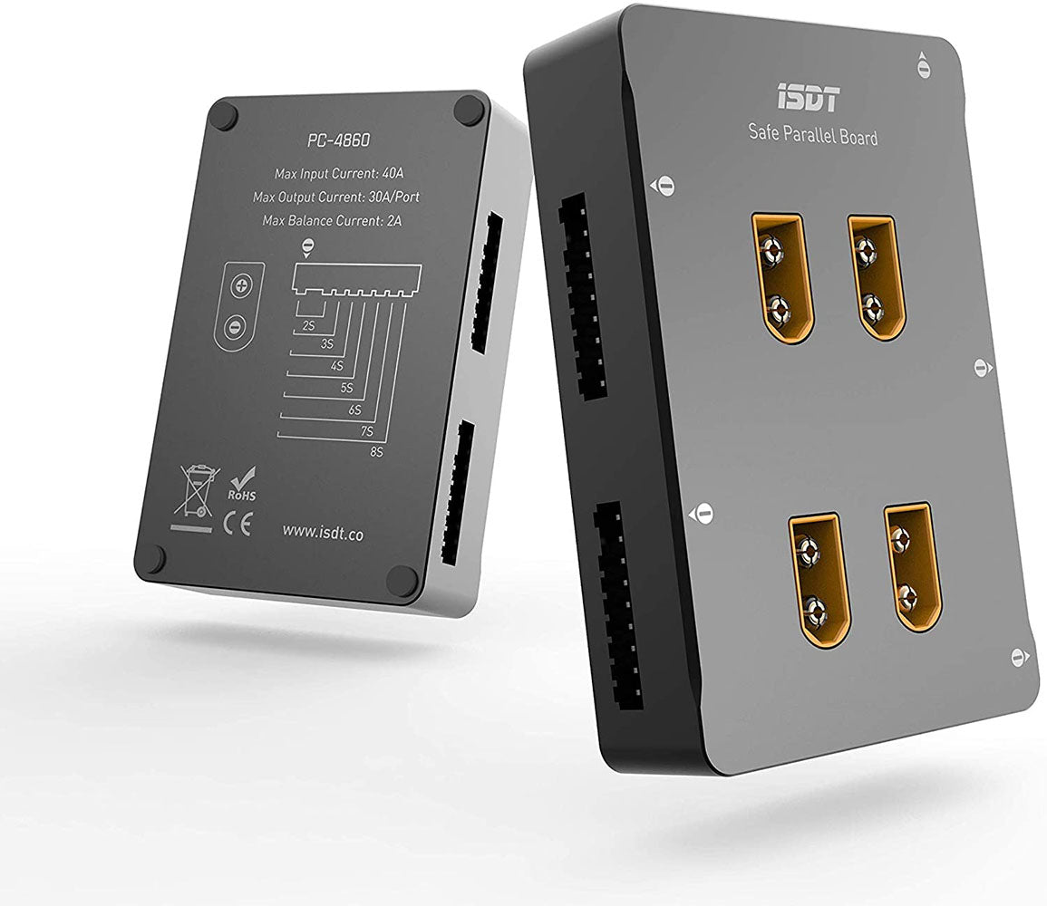 Estação de Carregamento Paralelo ISDT PC-4860 para Bateria RC LiPo 1-8S XT60