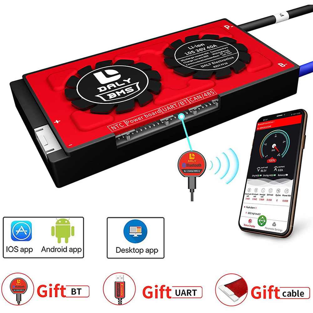 デイリー スマート BMS リチウムイオン 10S 36V 40A ブルートゥース BMS ボード 18 66 128