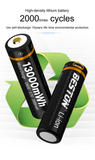 3.6V 18650 USB Rechargeable Lithium Battery Beston  3500mAh Li-ion Batteries for Flashlight