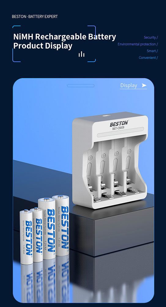 Smart Charger Micro USB for 1.2V Ni-mh Ni-CD AA AAA Charger 4 slots