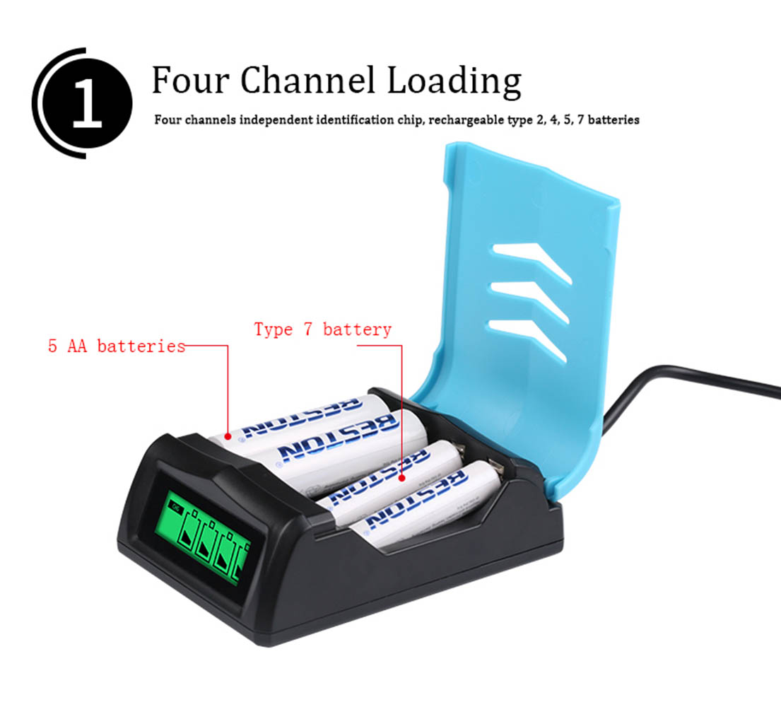 고품질 LCD 디스플레이 고속 충전기 Beston C9001 AA/AAA Ni-MH 배터리용