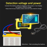 12V 6A Intelligent Car Motorcycle Battery Charger For Lead Acid AGM Gel VRLA Charging 6A Digital LCD Display