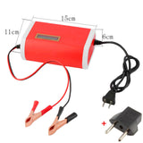 12V Fully Automatic Motorcycle Car Battery Charger 6A Intelligent Fast Charging Cable From 20-80AH