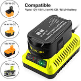 3A 12V-18V replacement charger for Ryobi ONE + P108 P107 P104 P105 P102 P103 tools battery