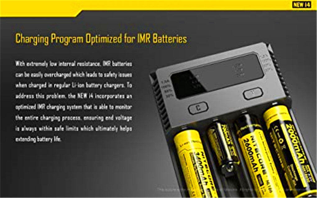 i4 Intellicharge charger (4X battery, Li-Ion / Ni-MH)