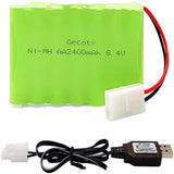 8.4V 2400mAh RC battery, rechargeable NI-MH AA battery pack for remote-controlled toys, lighting, power tools