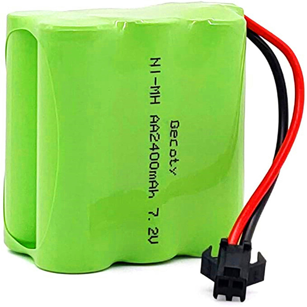 7.2V NI-MH battery, 2400mAh rechargeable AA battery with SM 2P connect –  BATTERYINT