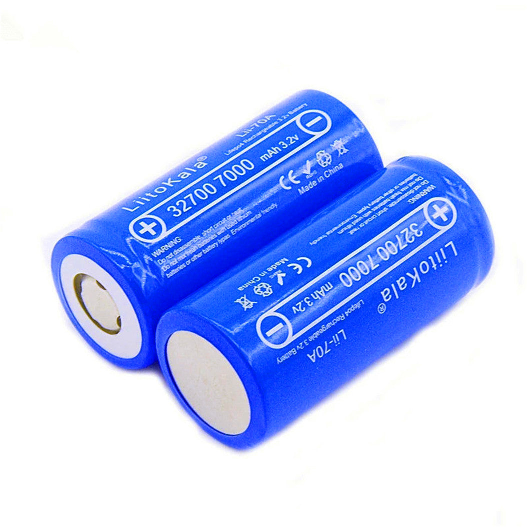 4 peças de Bateria 3.2V 32700 6500mAh LiFePO4 para Descarga Contínua Máxima de 55A, Alto Desempenho