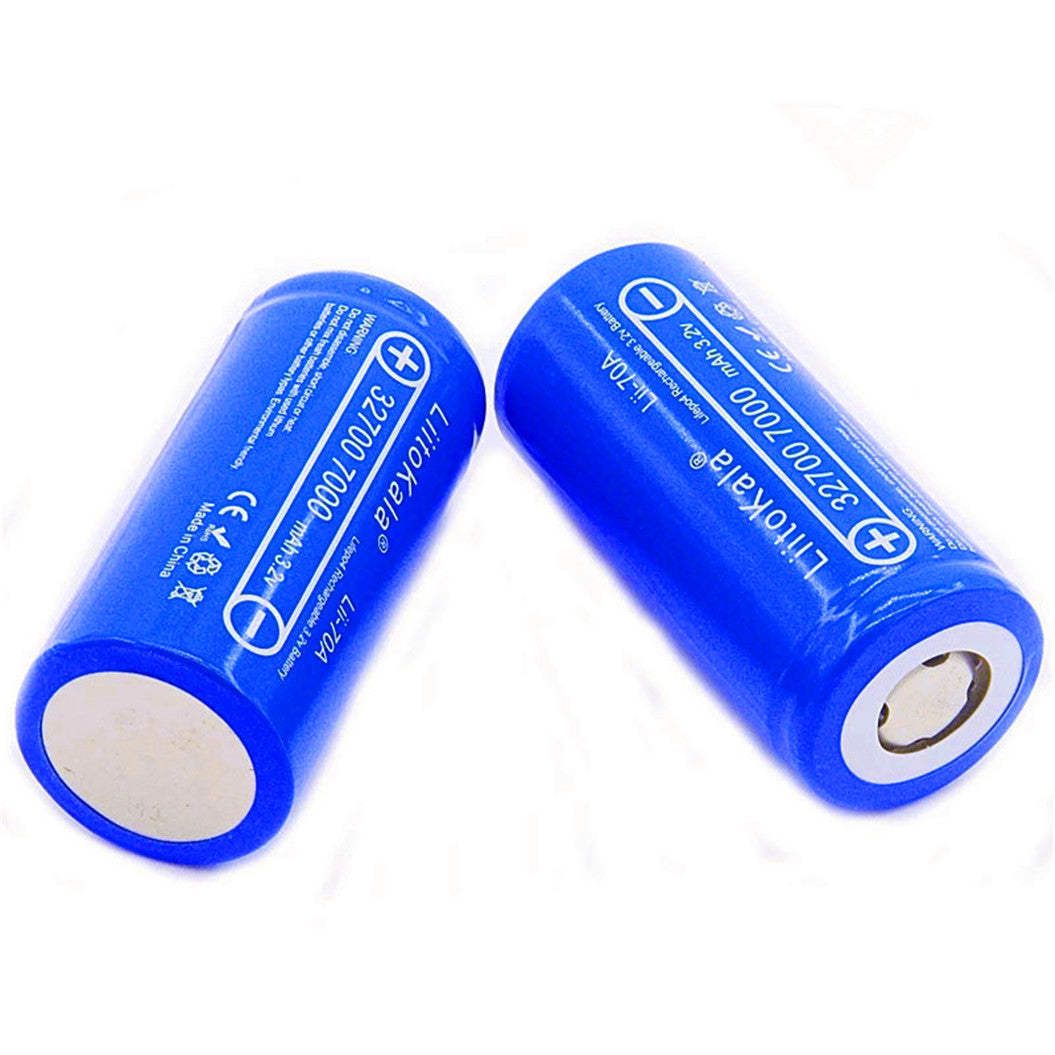 4 peças de Bateria 3.2V 32700 6500mAh LiFePO4 para Descarga Contínua Máxima de 55A, Alto Desempenho