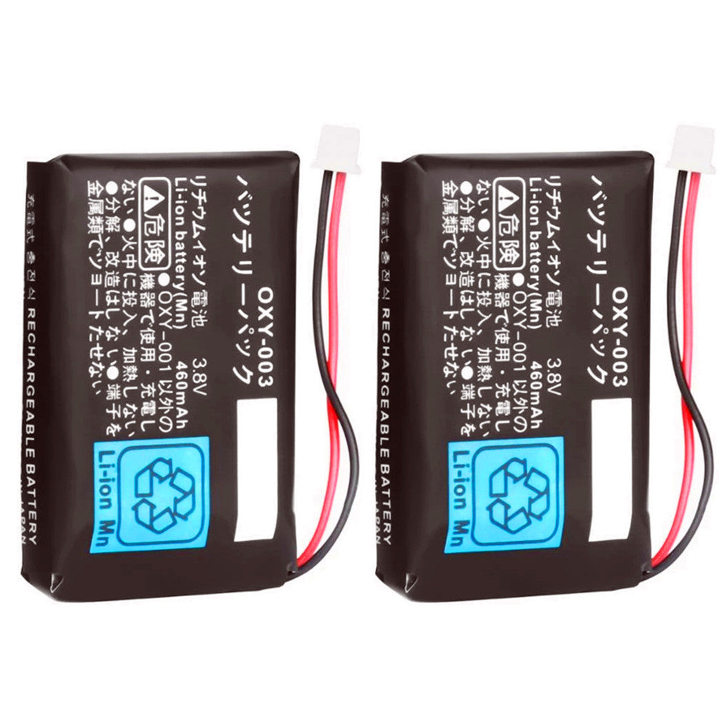 2 piezas de batería de iones de litio de 3,8 V y 460 mAh para Nintendo GBM Game Boy Micro