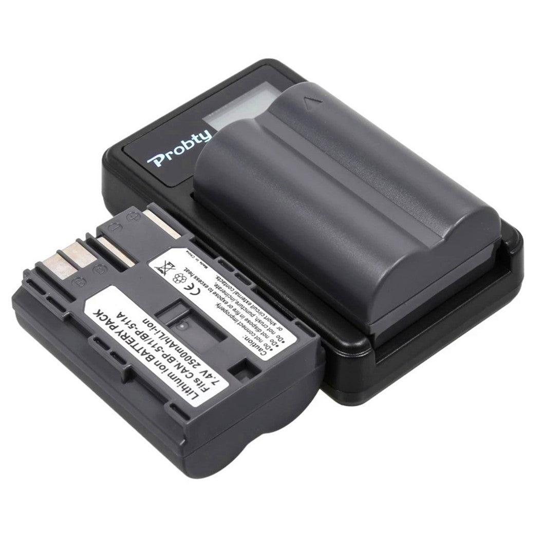 2 pieces 7.4v 2500mah BP-511 BP-511A lithium-ion Battery for Canon EOS 5D D60 for PowerShot G1 G5