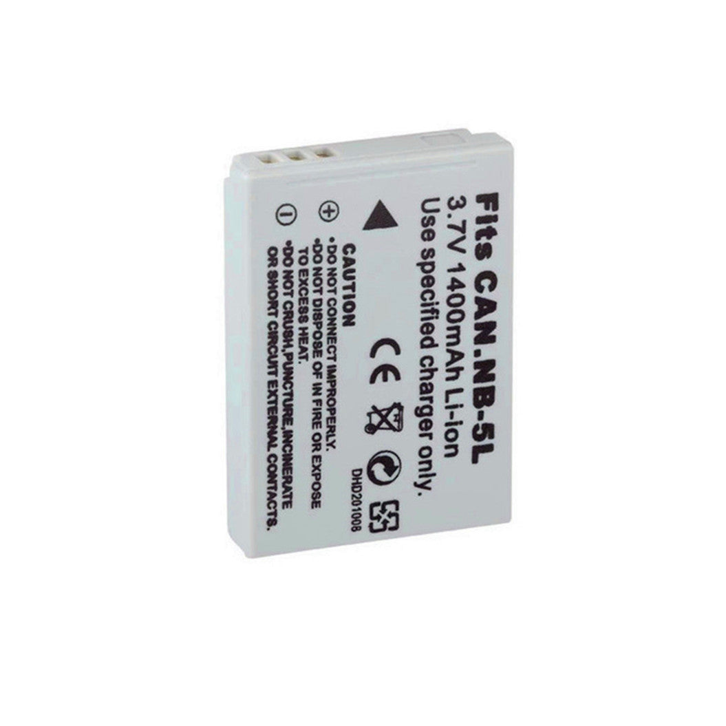 2 pieces 3.7v 1400mah lithium-ion NB-5L battery for Canon ixus 800 sx220
