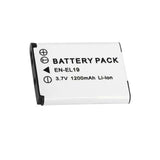 3.7v 1200mah EN-EL 19 lithium battery for s2600 s4100 s6400 Nikon cameras