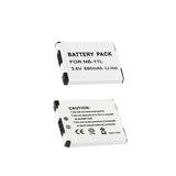 2PCS 3.6v 680mah NB- 11 liter Battery for Canon A2600 IS A4000IS IXUS125 265 155 HS camera battery