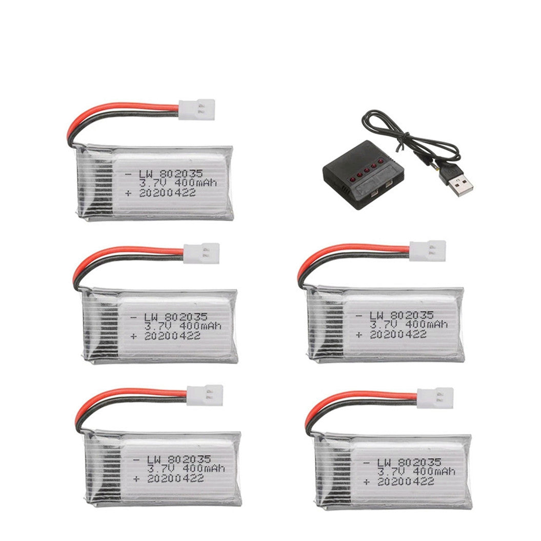 5 pieces 3.7V 400mAh Lipo Battery For  E33C E33 U816A V252  RC Drone Spare Parts 802035