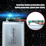 2 pieces 1200mAhli-ion Lipo cells Lithium Li-Po Polymer Battery For MP4 DVD GPS Bluetooth