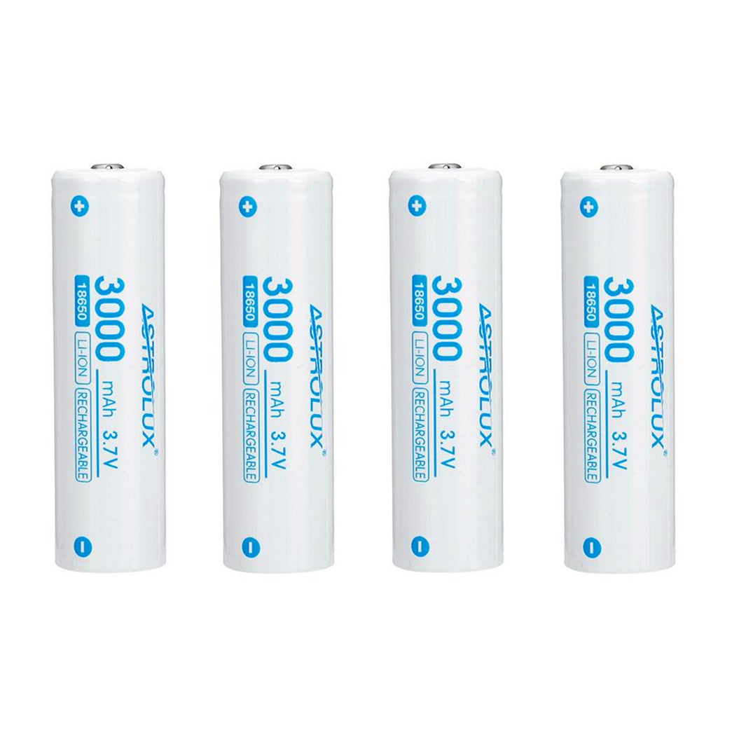 4個 Astrolux C1830 3000mAh 3.7V 18650 保護なし Li-Ion バッテリー 充電式 リチウムパワーセル 9.6A 高性能 Nitecore Lumintop Fenix Olight フラッシュライト RCおもちゃ用