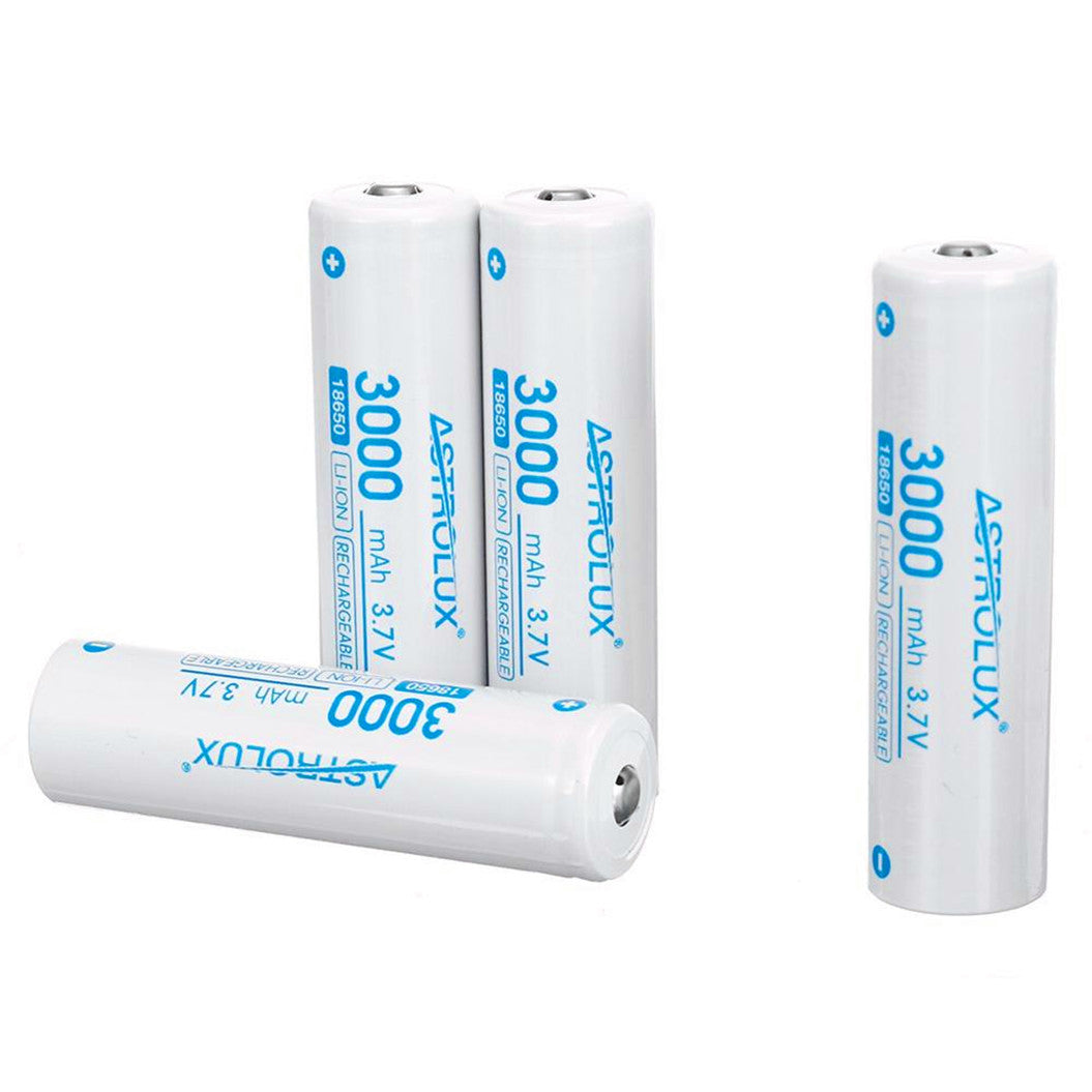 4pcs 3000 mAh 3.7 V 18650 unprotected Li-Ion battery Rechargeable lithium power cell 9.6 A high performance