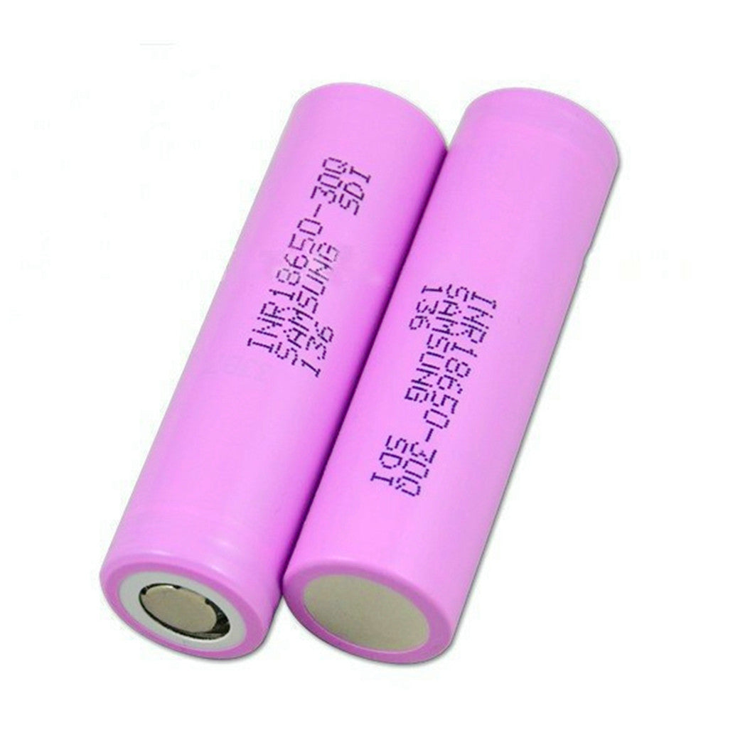 2個セット INR18650-30Q 3000mAh 20A フラットトップ保護付き 18650 リチウムイオンバッテリー