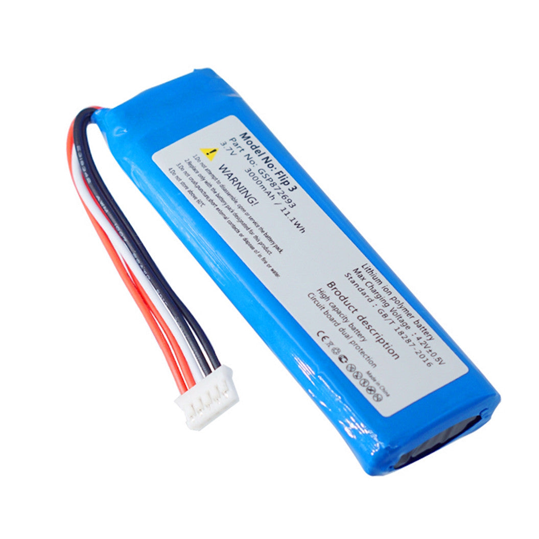 Batterie de haute qualité 3,7 V 3000 mAh pour JBL Flip 3 Flip 3 GRIS GSP872693 P763098 03
