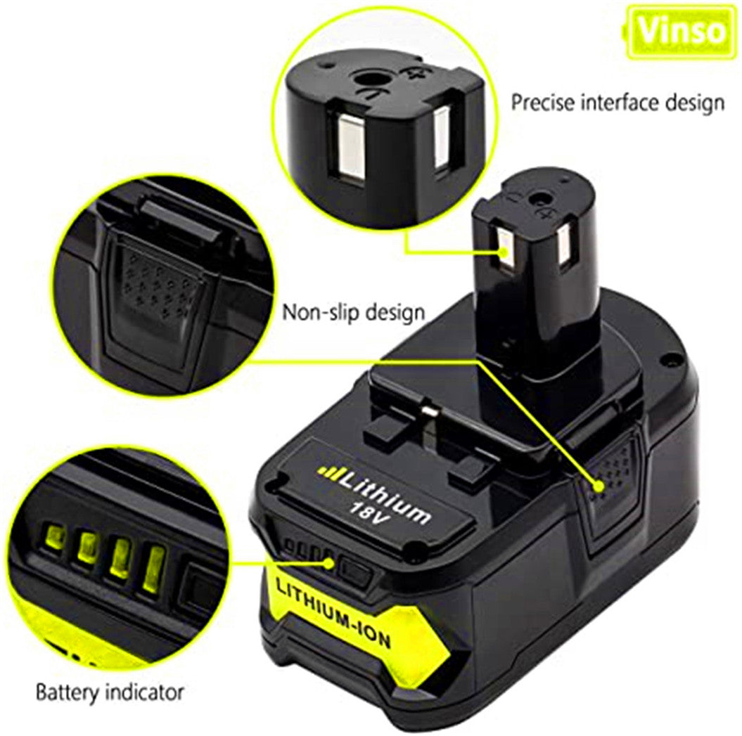 2 pieces  18V 6Ah lithium battery for Ryobi P108 RB18L50 RB18L40