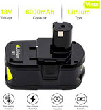 2 pieces  18V 6Ah lithium battery for Ryobi P108 RB18L50 RB18L40
