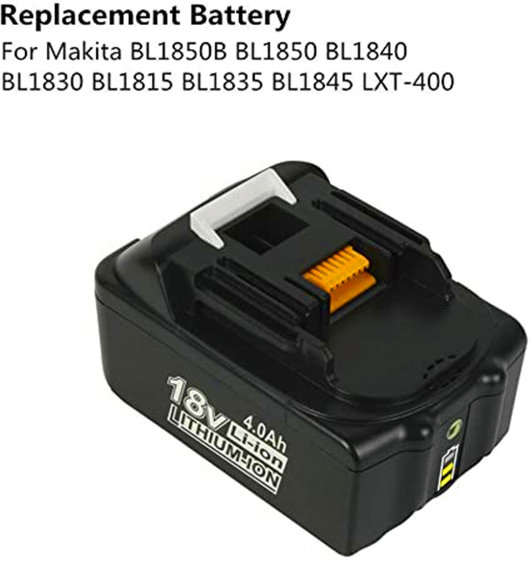 2 pieces 18V 4.0Ah Li-ion battery for Makita BL1840B BL1850B BL1850
