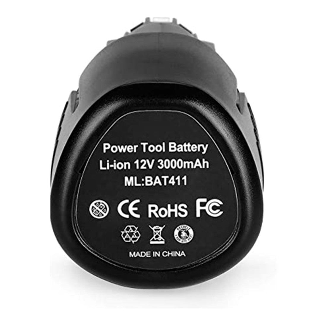 2個セット 12V 3000mAh リチウムイオン交換用バッテリー BAT411 BAT411A BAT412A 用