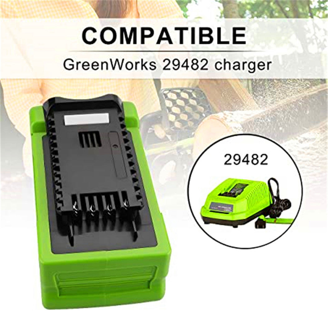 40V 2500mAh 리튬 이온 배터리 GreenWorks 40V G-MAX 공구용 29462 29252 20202 22262