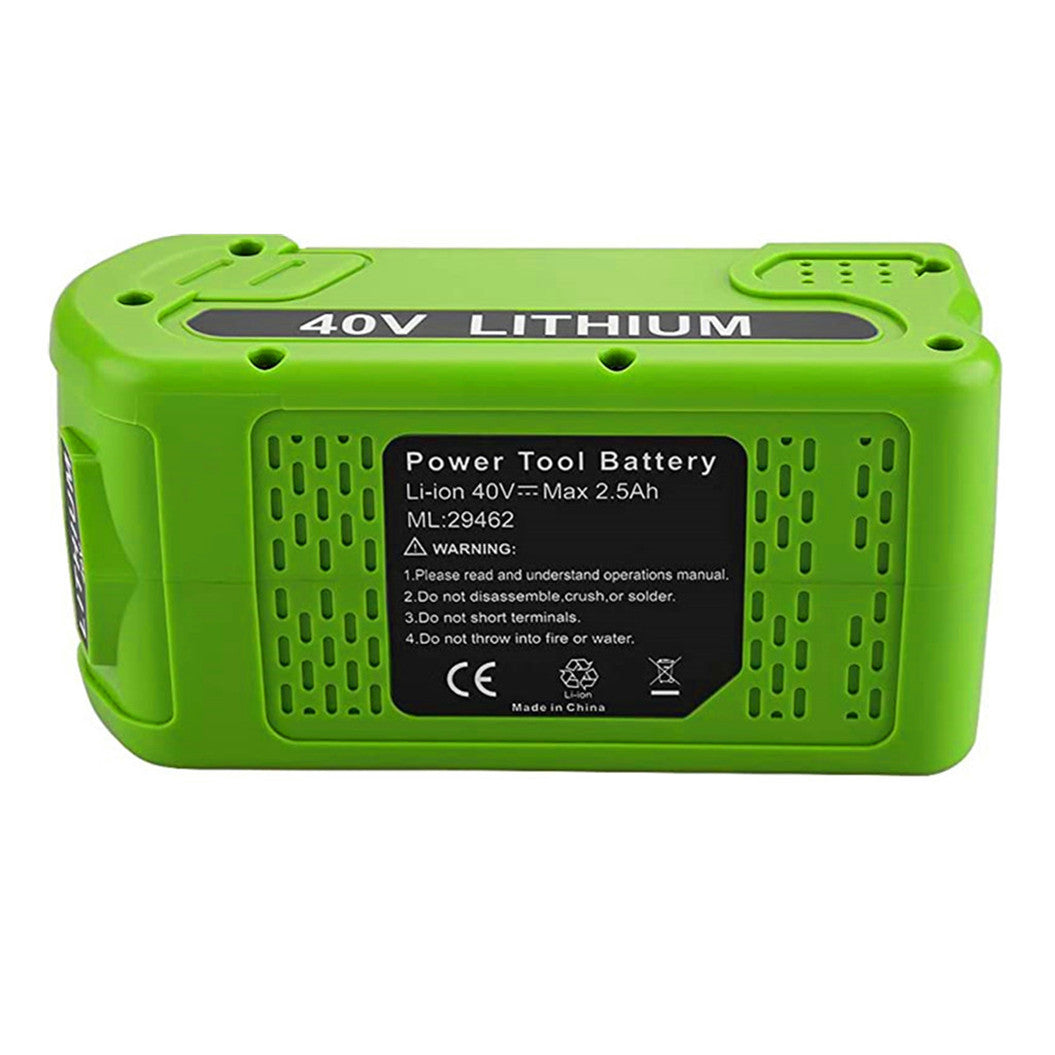 40V 2500mAh 리튬 이온 배터리 GreenWorks 40V G-MAX 공구용 29462 29252 20202 22262