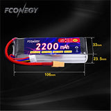 11.1V 2200mAh LiPo battery with XT60 connector for RC Quadcopter Drone FPV，LOSI, Team Associated, HPI, Tamiya, Kyosho