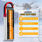 2 packs 11.1V 5200 mAh Lipo battery with Deans T connector for RC car / truck, boat, drone, buggy, truggy
