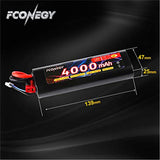 7.4V 4000mAh LiPo RC battery with Deans T connector for RC Buggy，Traxxas, LOSI, Team Associated