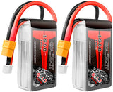 2 packs 11.1V 1500mAh Lipo battery with XT60 connector for RC Car, Vortex, Airplane Helicopter Drone and FPV