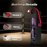 6000 mAh Lipo battery 7.4V 60C 2S with female T-connector Battery for RC Car Airplane Helicopter
