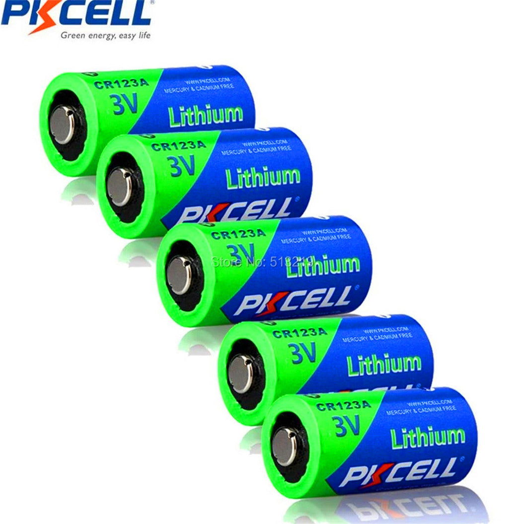 5pcs 2 / 3A battery 16430 CR123A CR17345 (CR17335) 1500mAh 3V photo lithium battery for Camera, Medical equipment