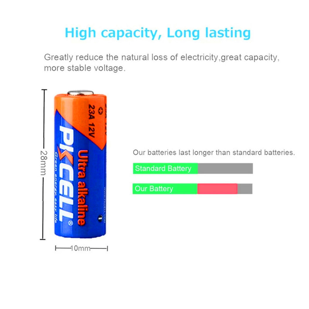 50Pcs 12V 23A 23AE 23GA Alkaline Dry Batteries Primary battery for LED light, keyless car remote control, sex toys