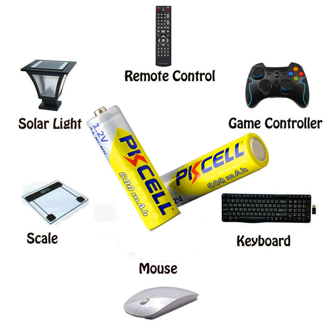 8 pilas NIMH de 600 mAh y 1,2 V para cámaras digitales, videocámaras portátiles, juegos y linternas