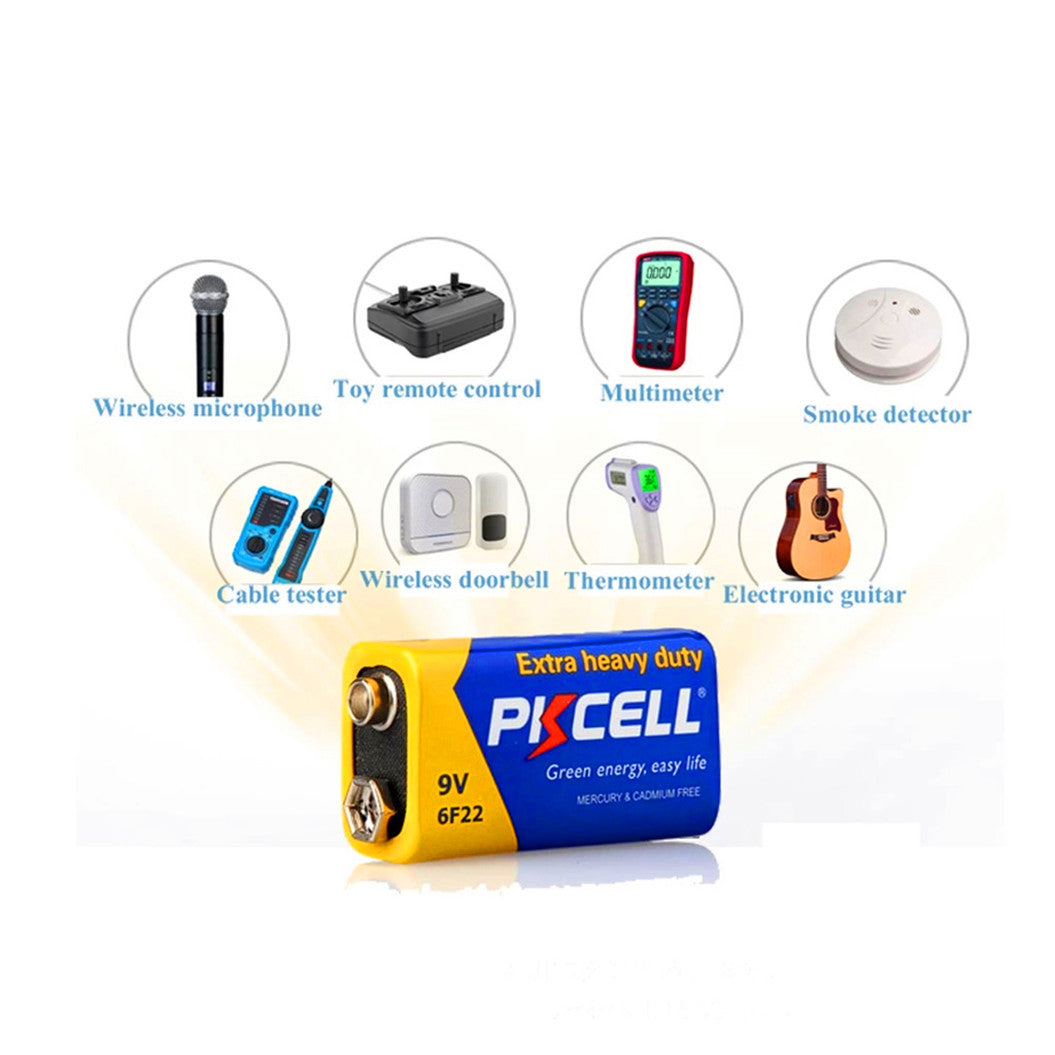 12個セット 9Vバッテリー 6F22 ワイヤレスマイク、エレクトリックギター、ワイヤレスドアベル、体温計用
